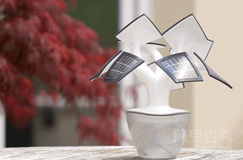 會充電的樹，既可以充電又可以照明，實用又美觀